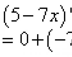 Find the derivative of the function y e cosx